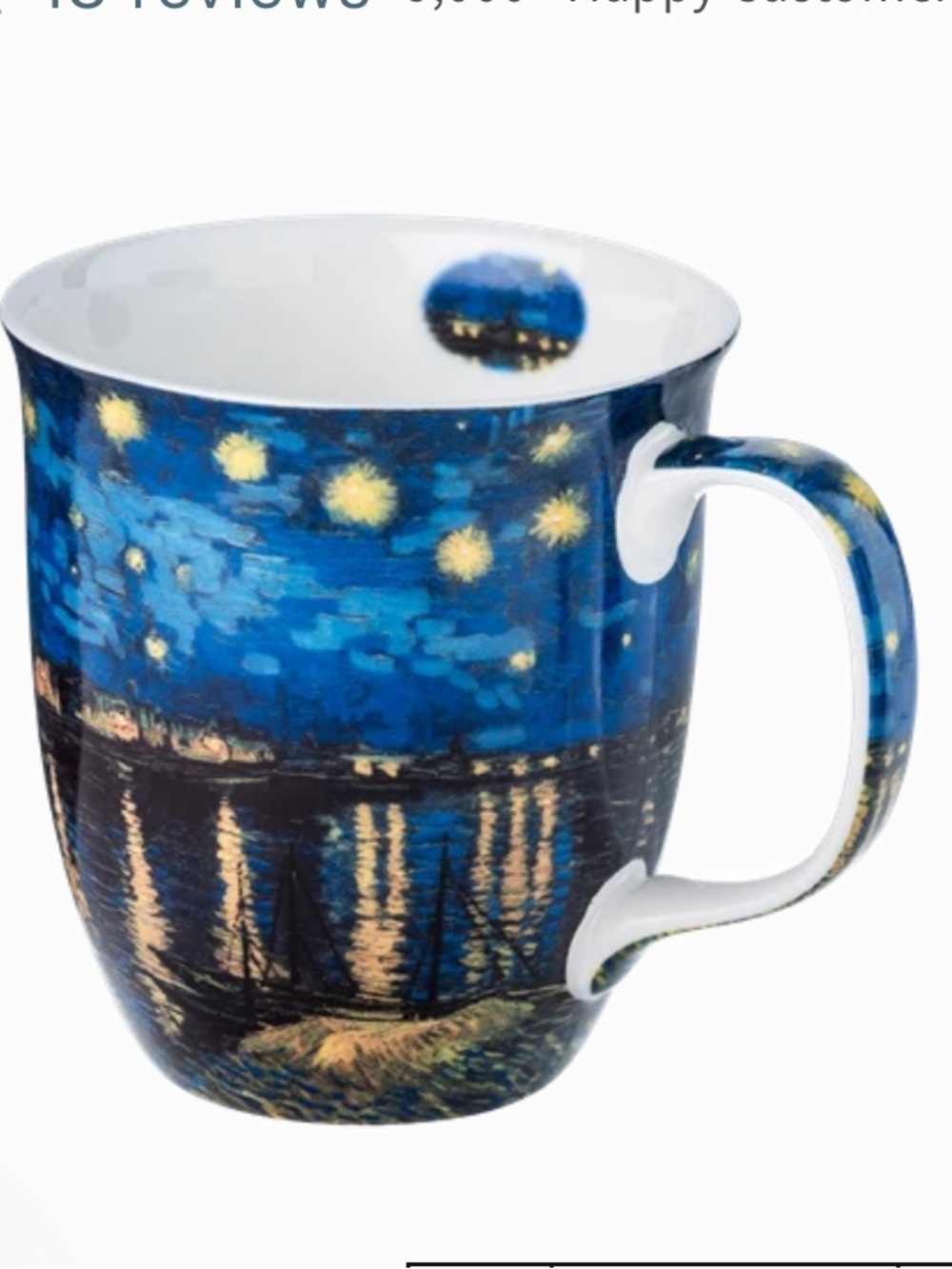 Van Gogh Starry Night Over the Rhône Bone China Mug McIntosh